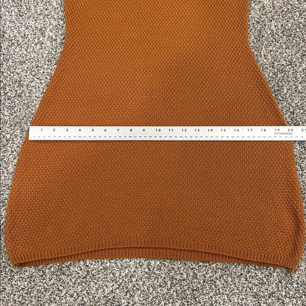 Ultra Flirt Rust Knit Fitted Open Back Boho Chic Cowgirl Halter Style Dress - Picture 11 of 11